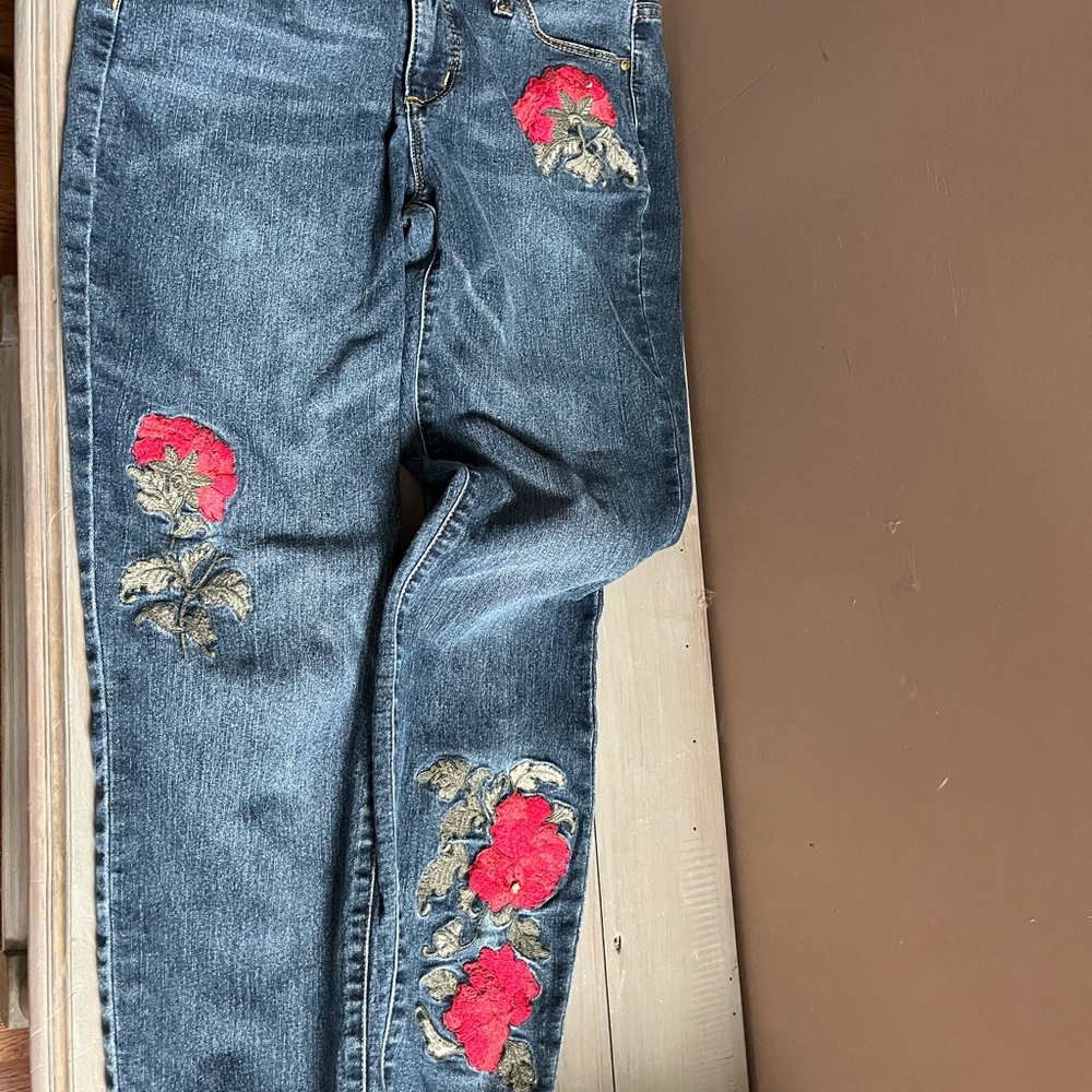 Vintage America Blues Embroidered Jeans